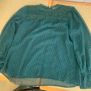 Women’s green blouse from Loft